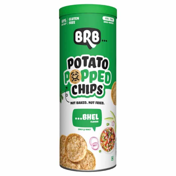 Potato Popped Chips - Bhel Flavour ( 85 Grams ) - Not Baked. Not Fried.