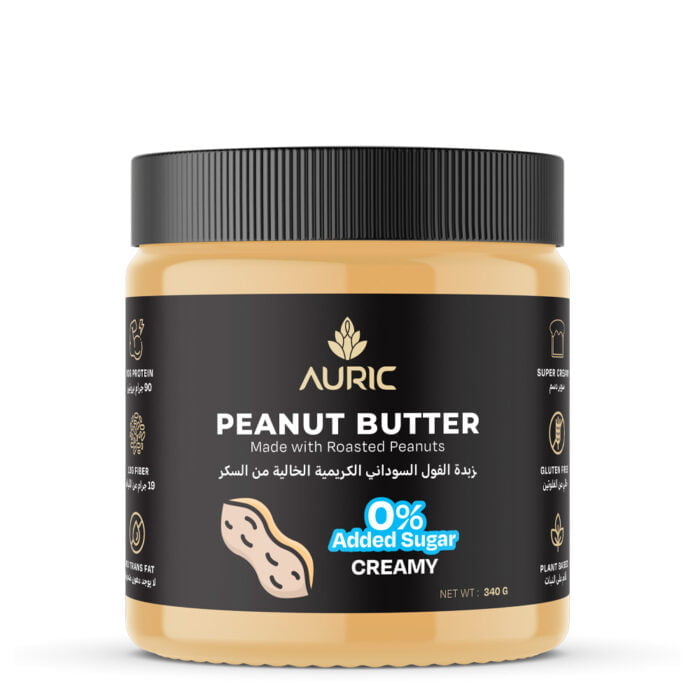 No added sugar Auric Natural Tasty Peanut Butter