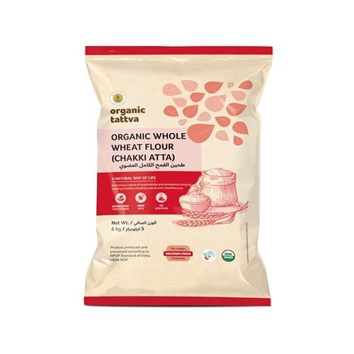 Organic Whole Wheat Flour by Organic Tattva